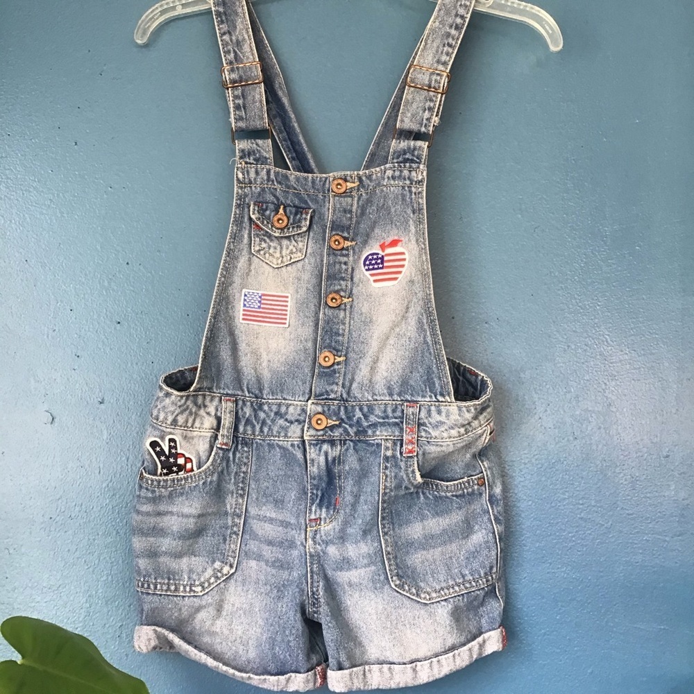 Big girls denim jumpsuit
